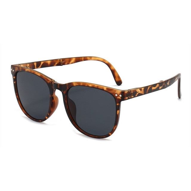 Folding Sunglasses Women Polarized Sun Glasses Men Night Vision Driving Eyewear Portable Sunglass wIth Glasses Case