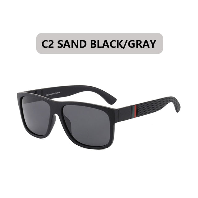 Square Polarized Sunglasses Men Vintage Plastic Male Sun Glasses Women Stylish Black Sport Shades UV400