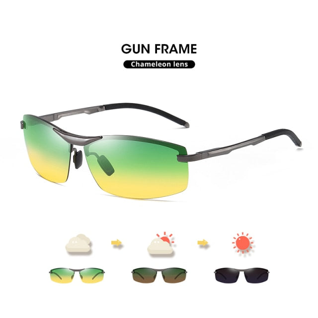 CoolPandas Photochromic Sunglasses Men Day Night-Vision Polarized Chameleon Glasses Driving UV400 Sun Glasses Oculos De Sol