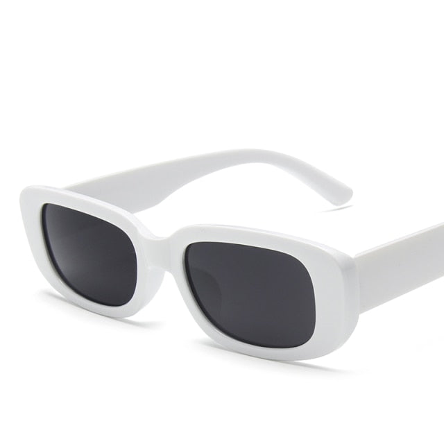 Black Leopard Rectangle Sunglasses Shades Women Brand Designer Men Vintage Rectangular Frame 90s Trendy Sun Glasses