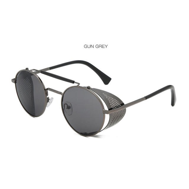 Fashion European And American Street Shooting Glasses Retro Steampunk Sunglasses Gothic Oval Frame Carved Sunglasses