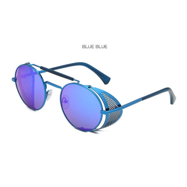 Fashion European And American Street Shooting Glasses Retro Steampunk Sunglasses Gothic Oval Frame Carved Sunglasses