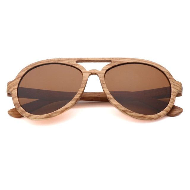 Men Polarized Driving Sunglasses Zebra Wood Sunglasses Men UV400 Vintage Luxury Designer Wooden Man Glasses