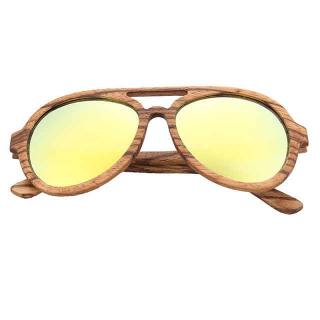 Men Polarized Driving Sunglasses Zebra Wood Sunglasses Men UV400 Vintage Luxury Designer Wooden Man Glasses