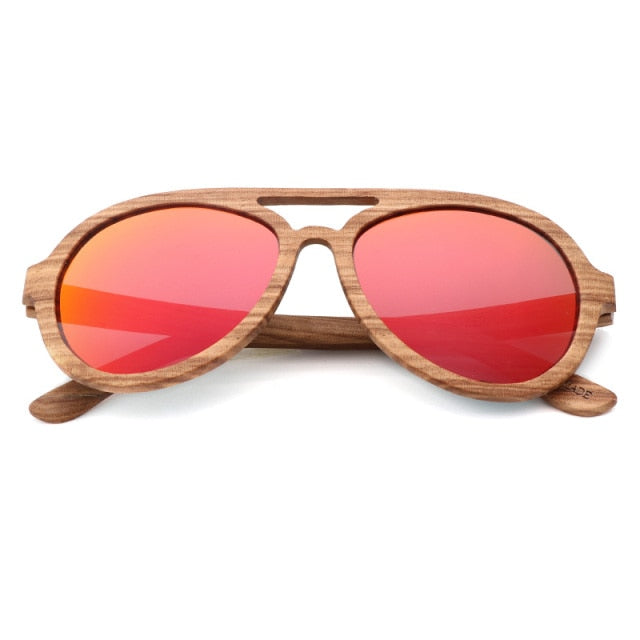 Men Polarized Driving Sunglasses Zebra Wood Sunglasses Men UV400 Vintage Luxury Designer Wooden Man Glasses