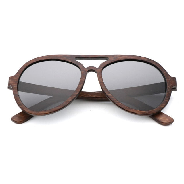 Men Polarized Driving Sunglasses Zebra Wood Sunglasses Men UV400 Vintage Luxury Designer Wooden Man Glasses