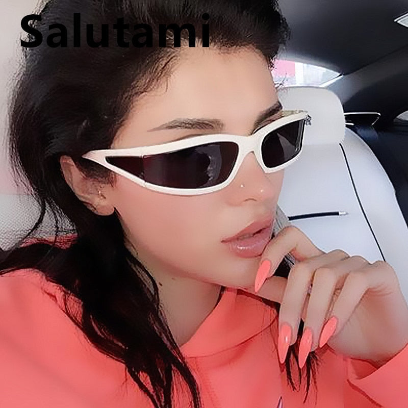 Unique Arc Legh With Lens Sunglasses For Women Small Square Sexy Sun Glasses 2026 Luxury Brand Men Hip Hop Eyewear Black White
