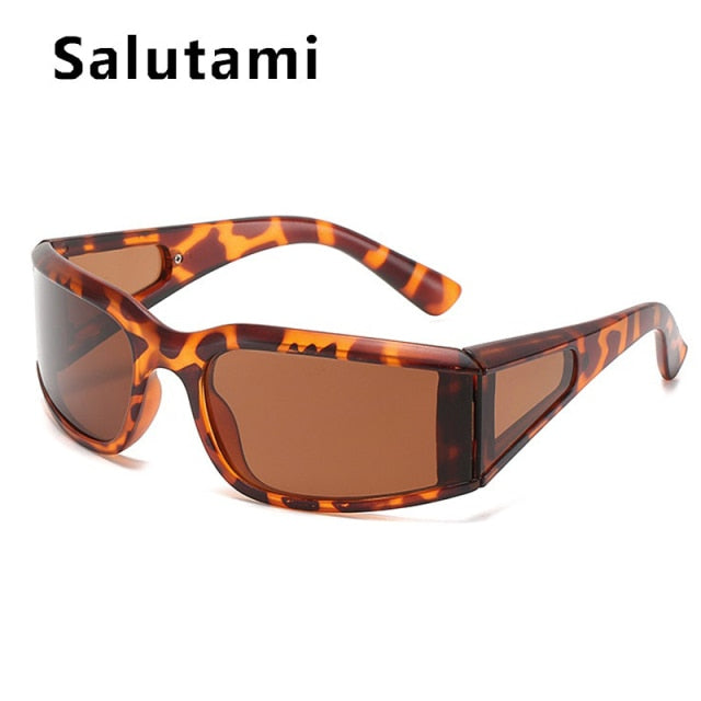 Unique Arc Legh With Lens Sunglasses For Women Small Square Sexy Sun Glasses 2026 Luxury Brand Men Hip Hop Eyewear Black White