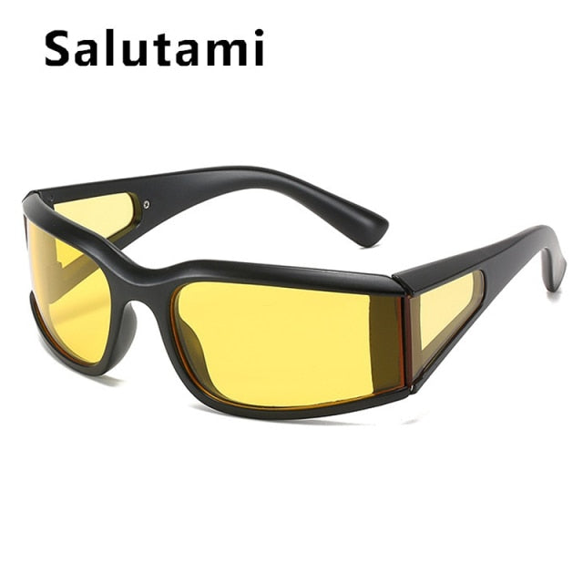 Unique Arc Legh With Lens Sunglasses For Women Small Square Sexy Sun Glasses 2026 Luxury Brand Men Hip Hop Eyewear Black White