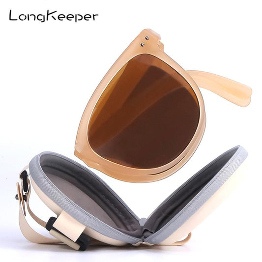 UV Protection Sunscreen With Convenient Glasses Case Men Sunglasses Retro Gafas Oculos