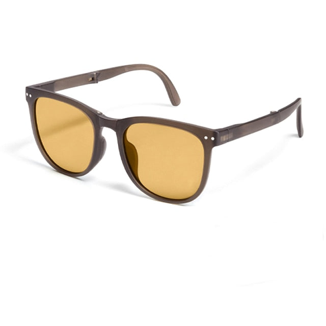 UV Protection Sunscreen With Convenient Glasses Case Men Sunglasses Retro Gafas Oculos