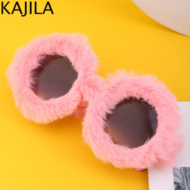 Cat Eye Sunglasses Women  Luxury Brand Trendy Punk Soft Fur Velvet Ladies Sun Glasses Shades Eyewear Oculos De Sol Feminino