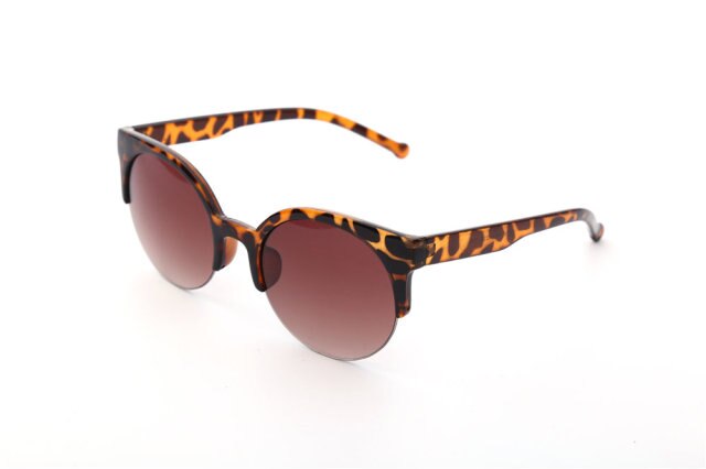 New Vintage Round Cat Eye Sunglasses Women Men Black Eyewear Goggles UV400 Outdoor driving sports sunglasses