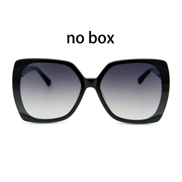 Black square oversized sunglasses women full frame gradient brown tortoiseshell sunglasses women glasses Oculos