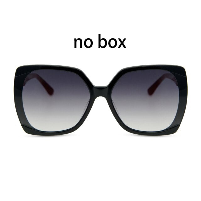 Black square oversized sunglasses women full frame gradient brown tortoiseshell sunglasses women glasses Oculos