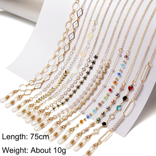 New Fashion Glasses Chain for Women Men Mask Chain Strap Holder Sunglass Lanyard Necklace Hang on Neck Eyewear Accessoriess