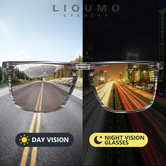 Stripe Frame Men Sunglasses Polarized Photochromic Glasses Women Driving Night Anti-Glare zonnebril heren